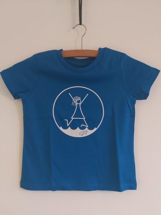 Blue child's t-shirt, front